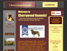 Tablet Screenshot of cherrywoodkennels.com